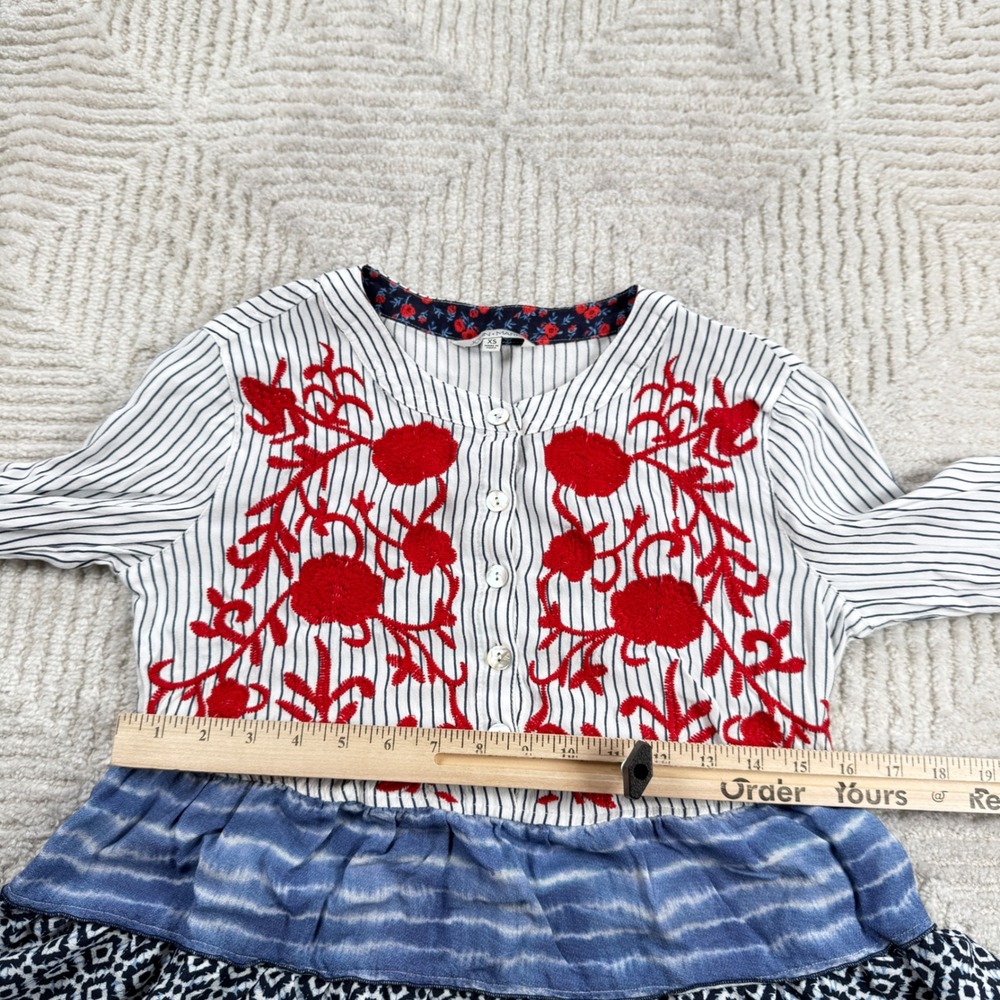 John Mark Tunic Top Women XS Tiered Boho Artsy Chic Peplum Whimsical Cottagrcore - Picture 4 of 10